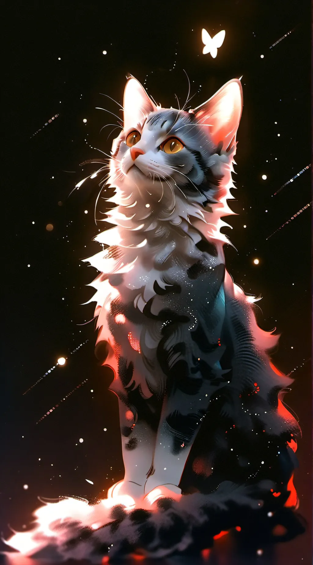 ai character: Mha cat  background