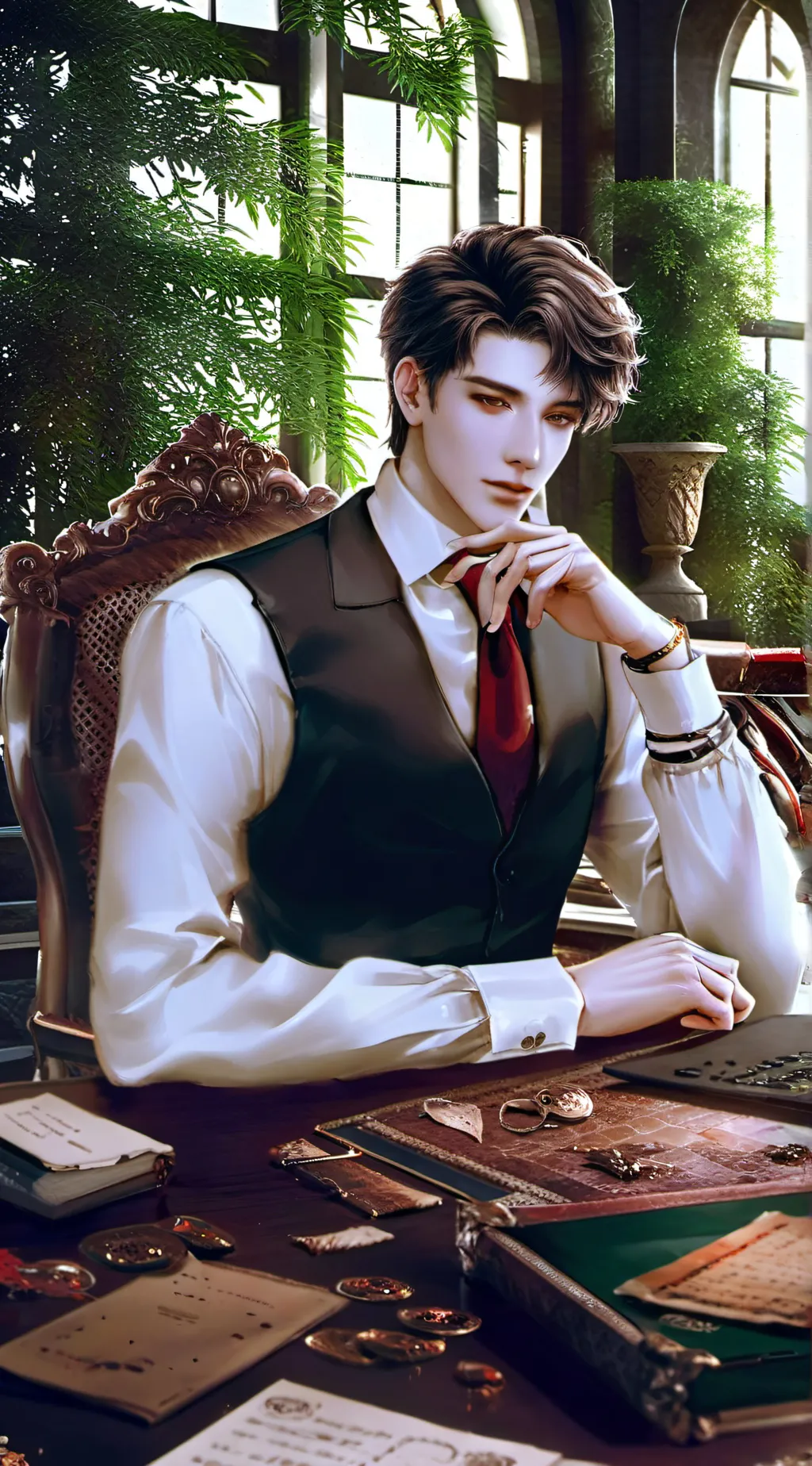 ai character: Evan Grant background