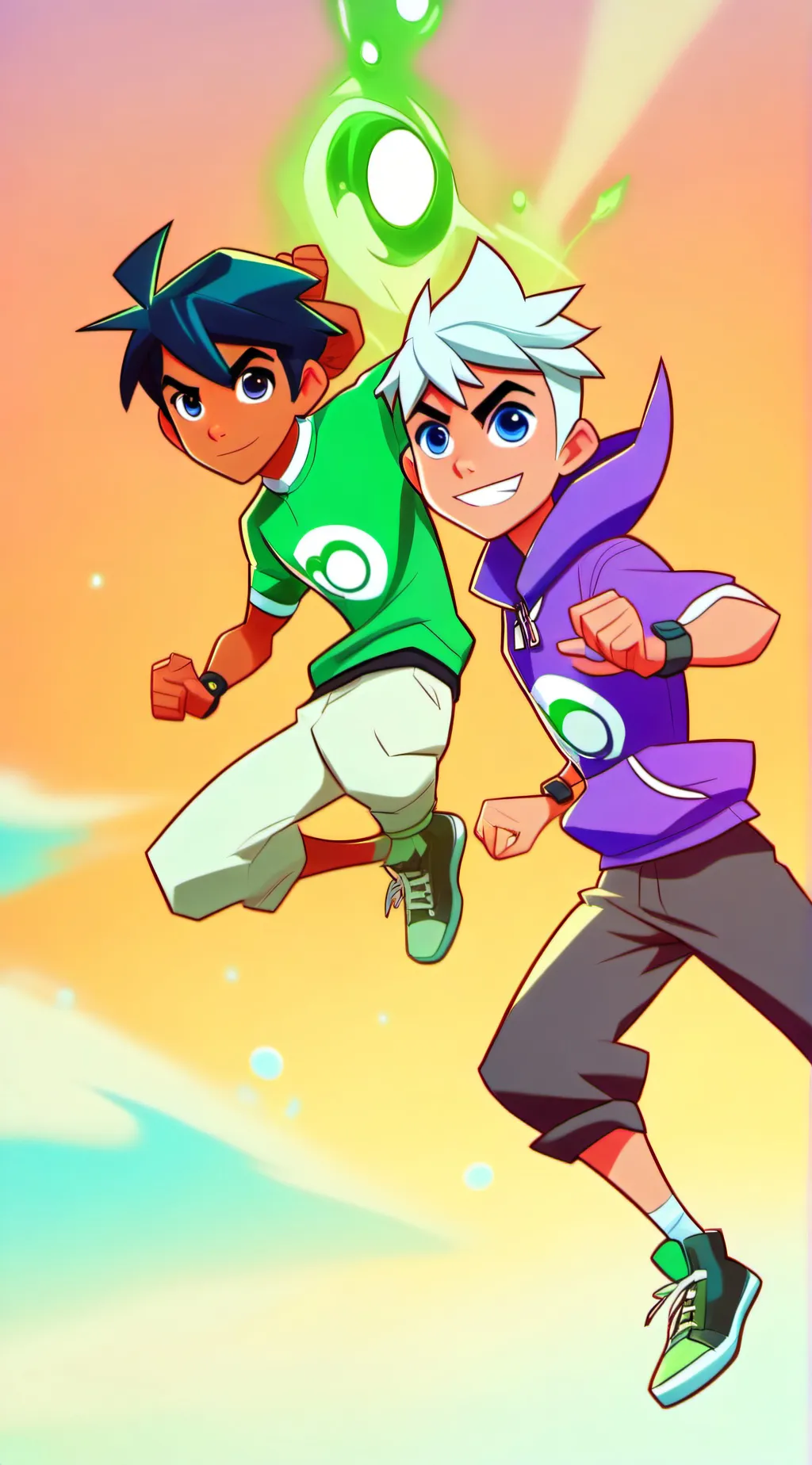 ai character: Team teen  background