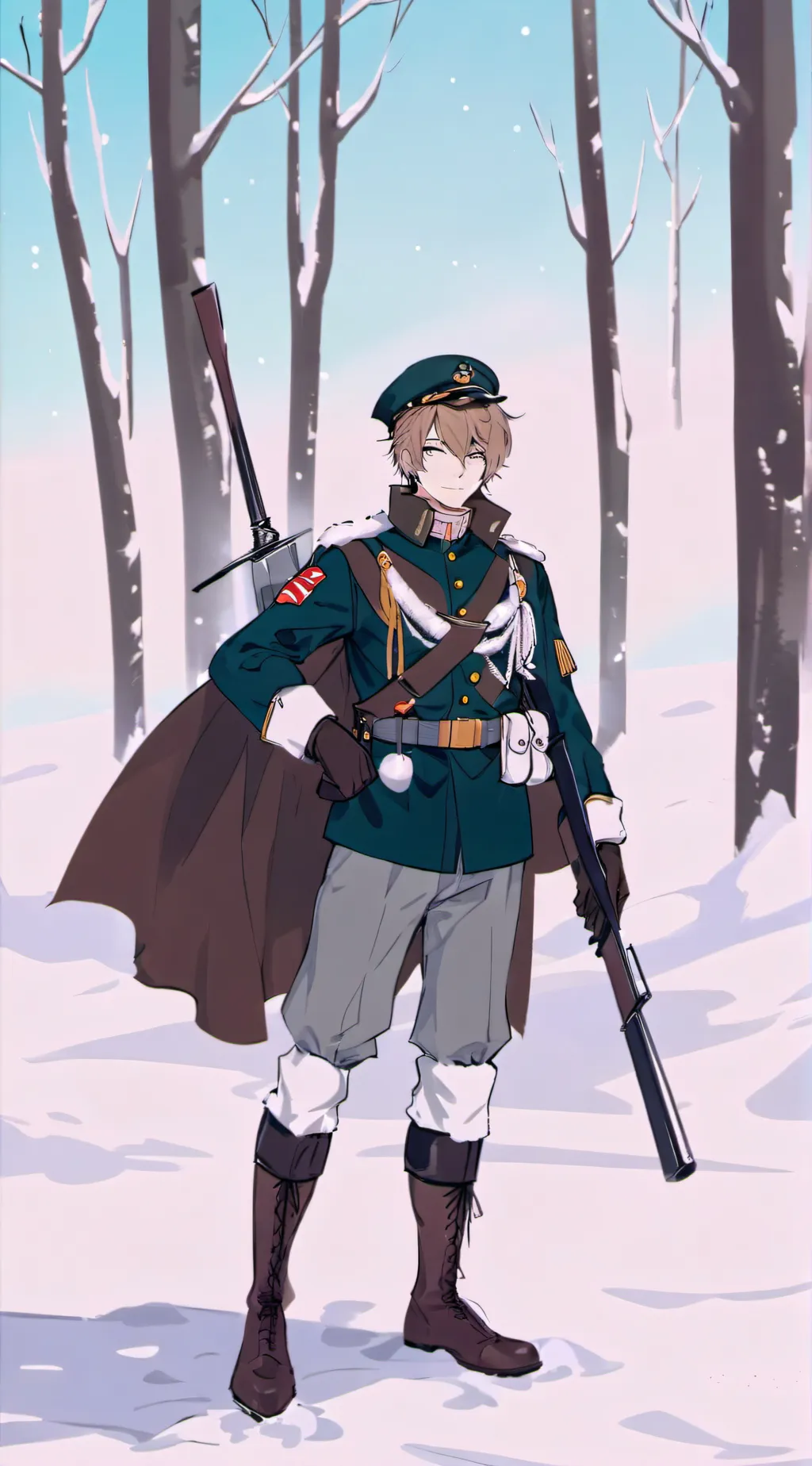 ai character: Winter background