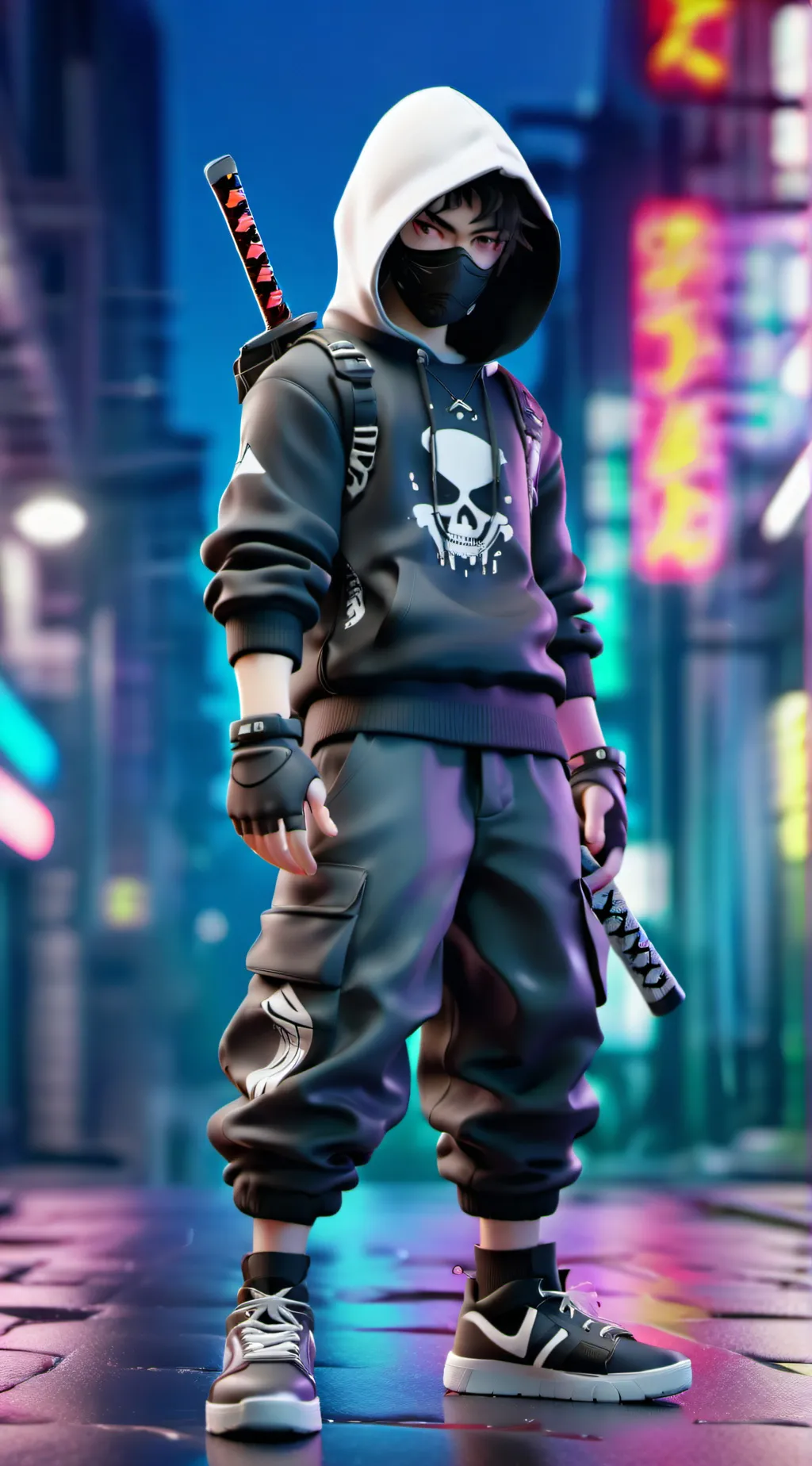 ai character: mha Mask background