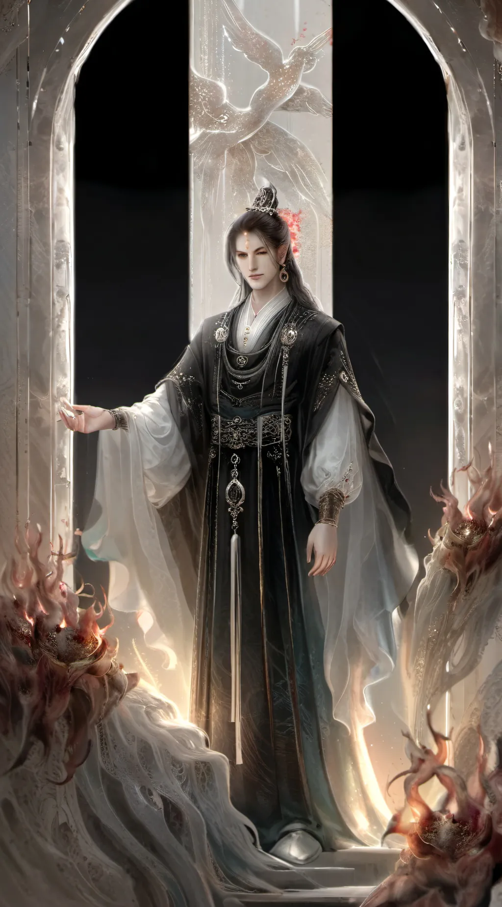 ai character: a dollar background