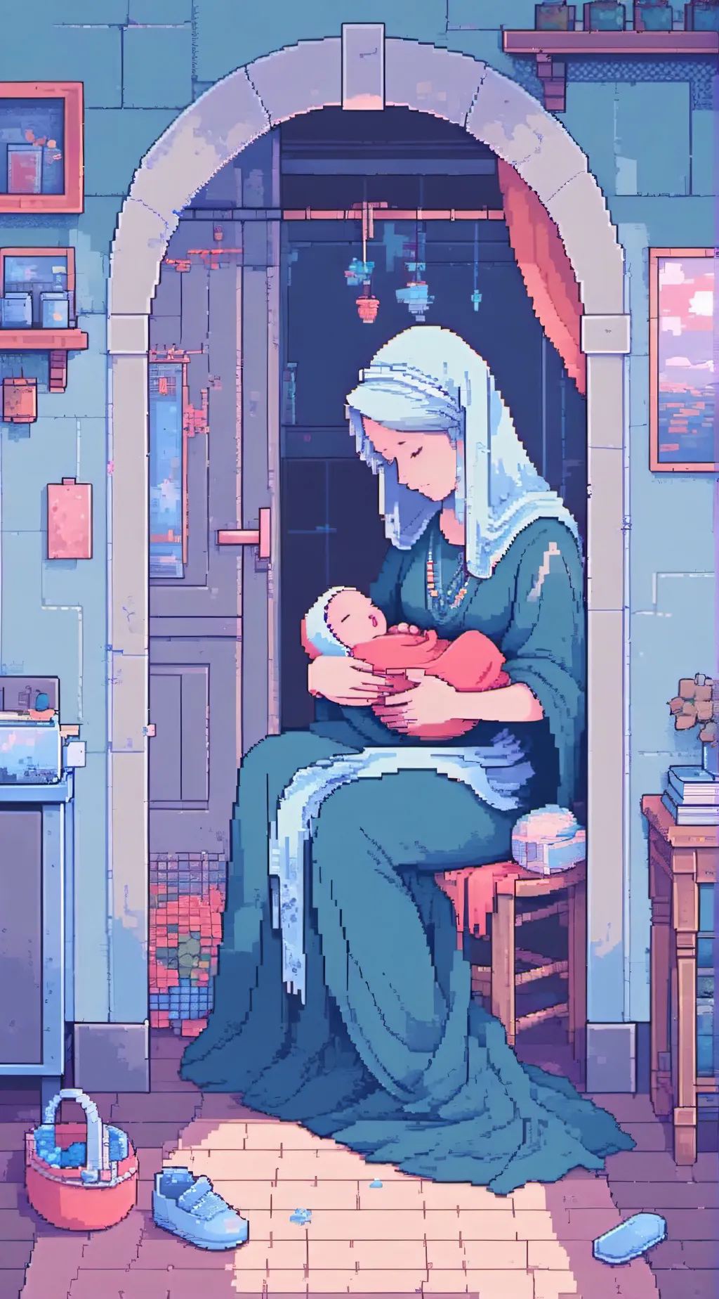 ai character: leafy in labor  background