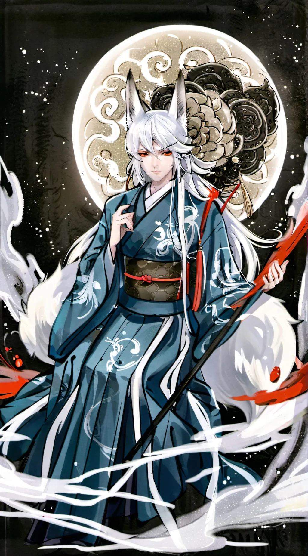 ai character: Nothing here~ background