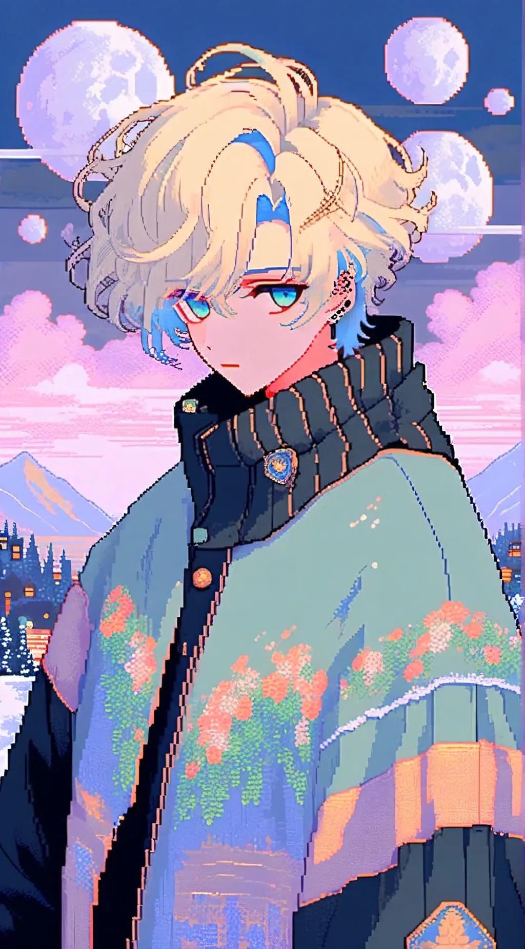 ai character: Laurence🩵❄️ background