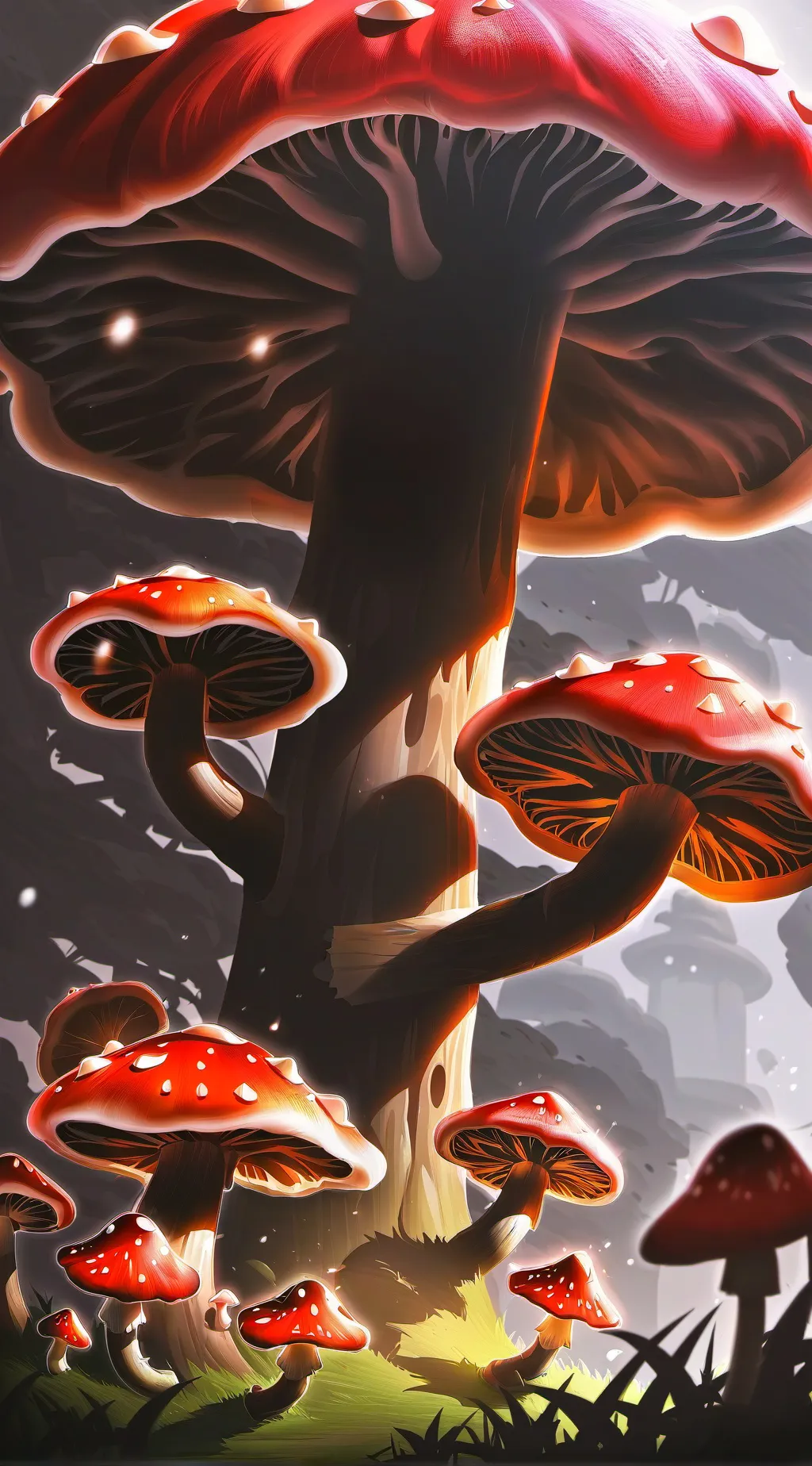 ai character: mushroom infection background