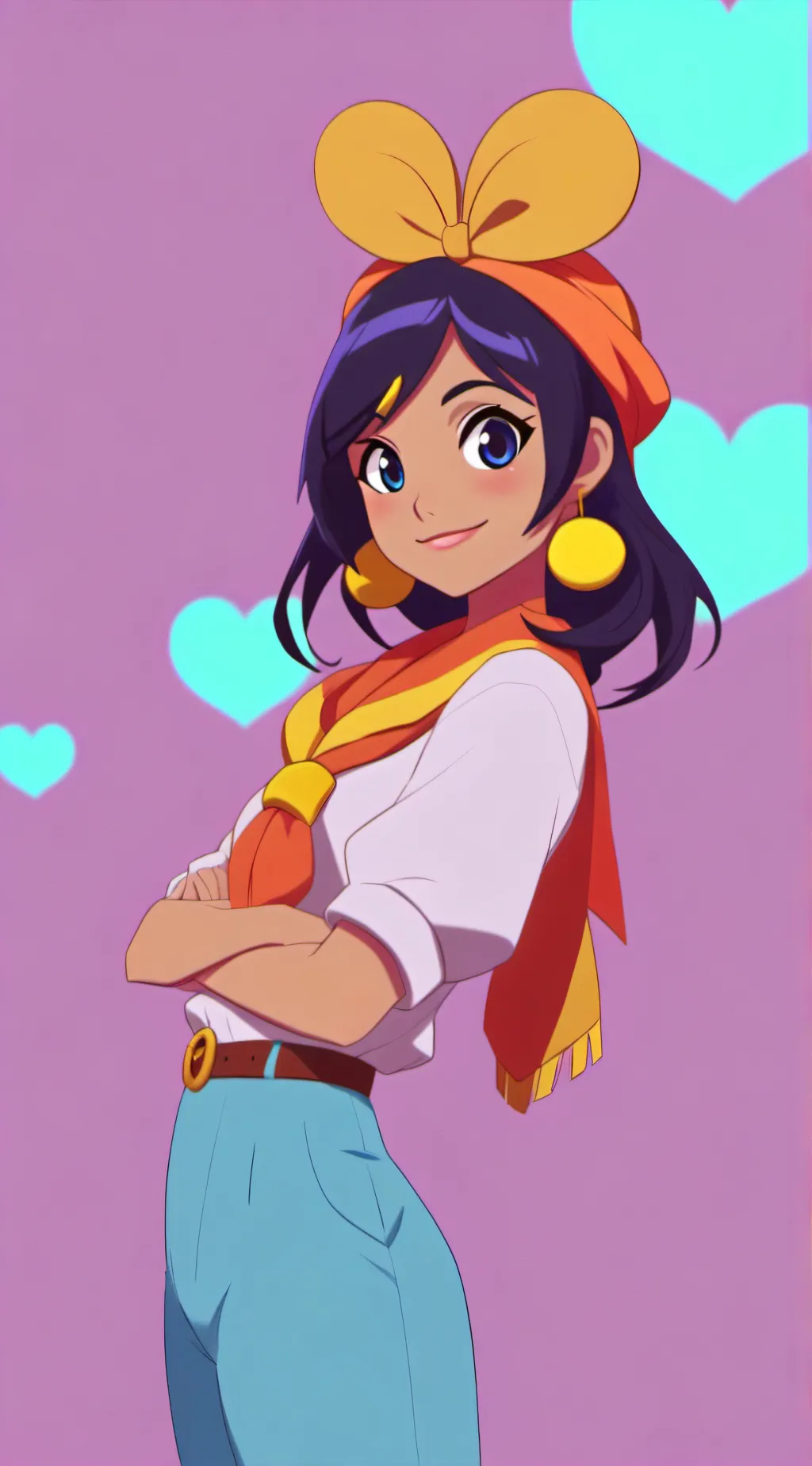 ai character: love love paradise background