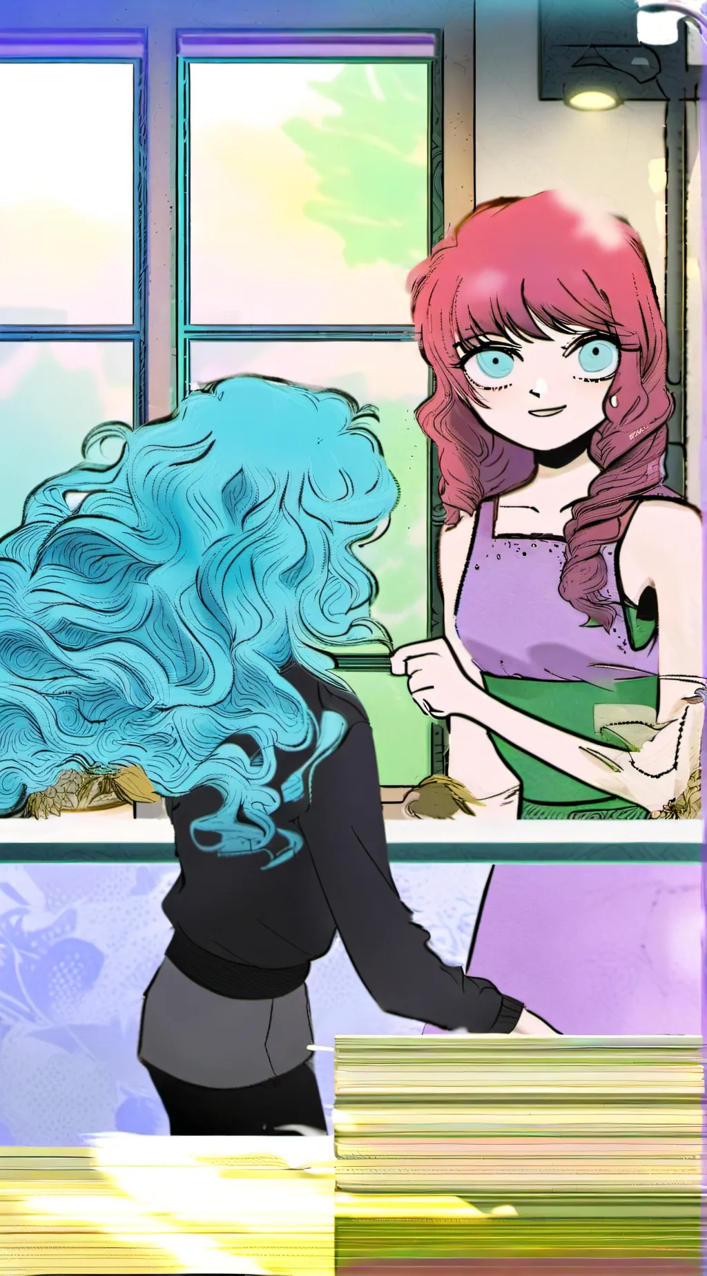 ai character: Lisa and Lily background