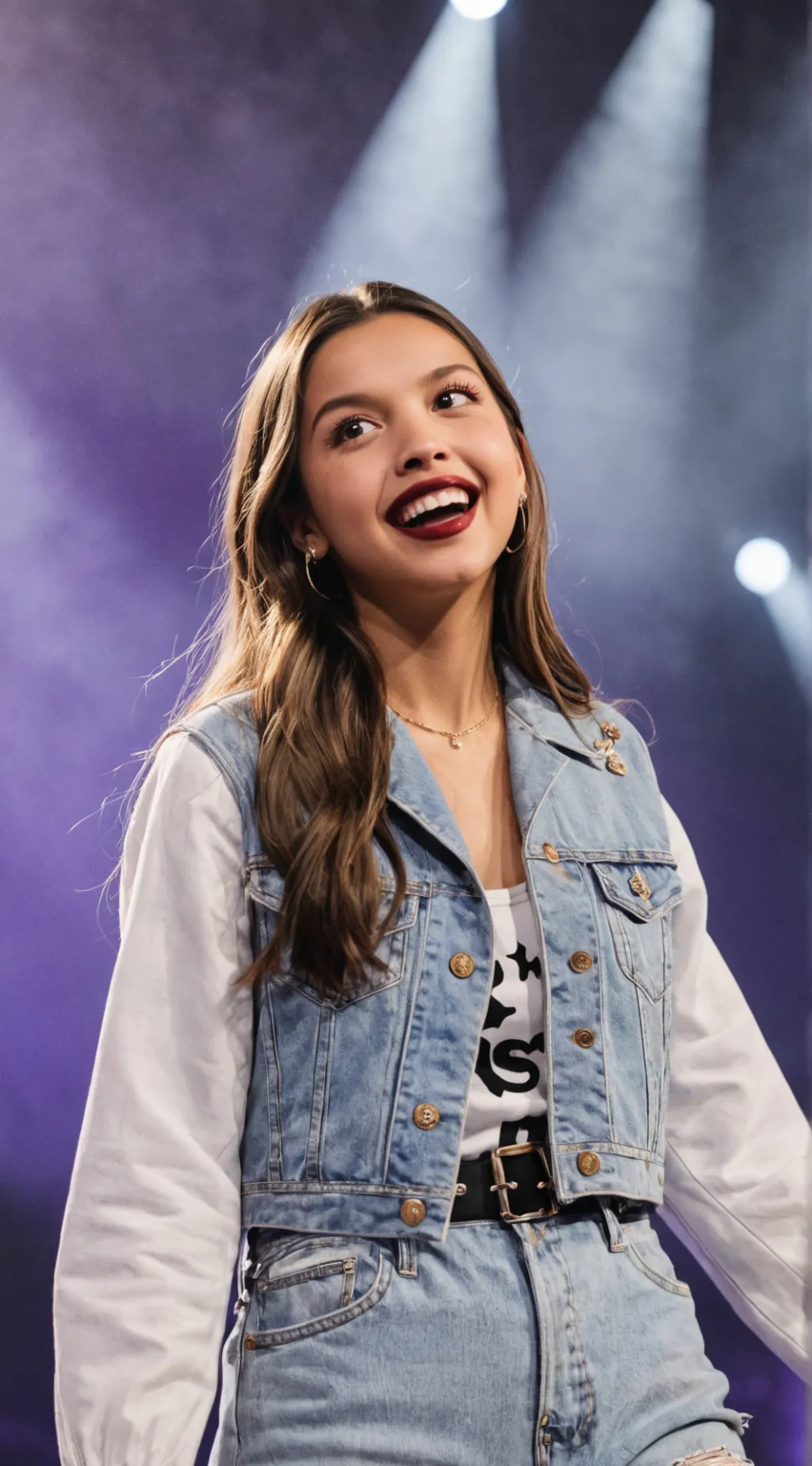 ai character: Olivia Rodrigo  background