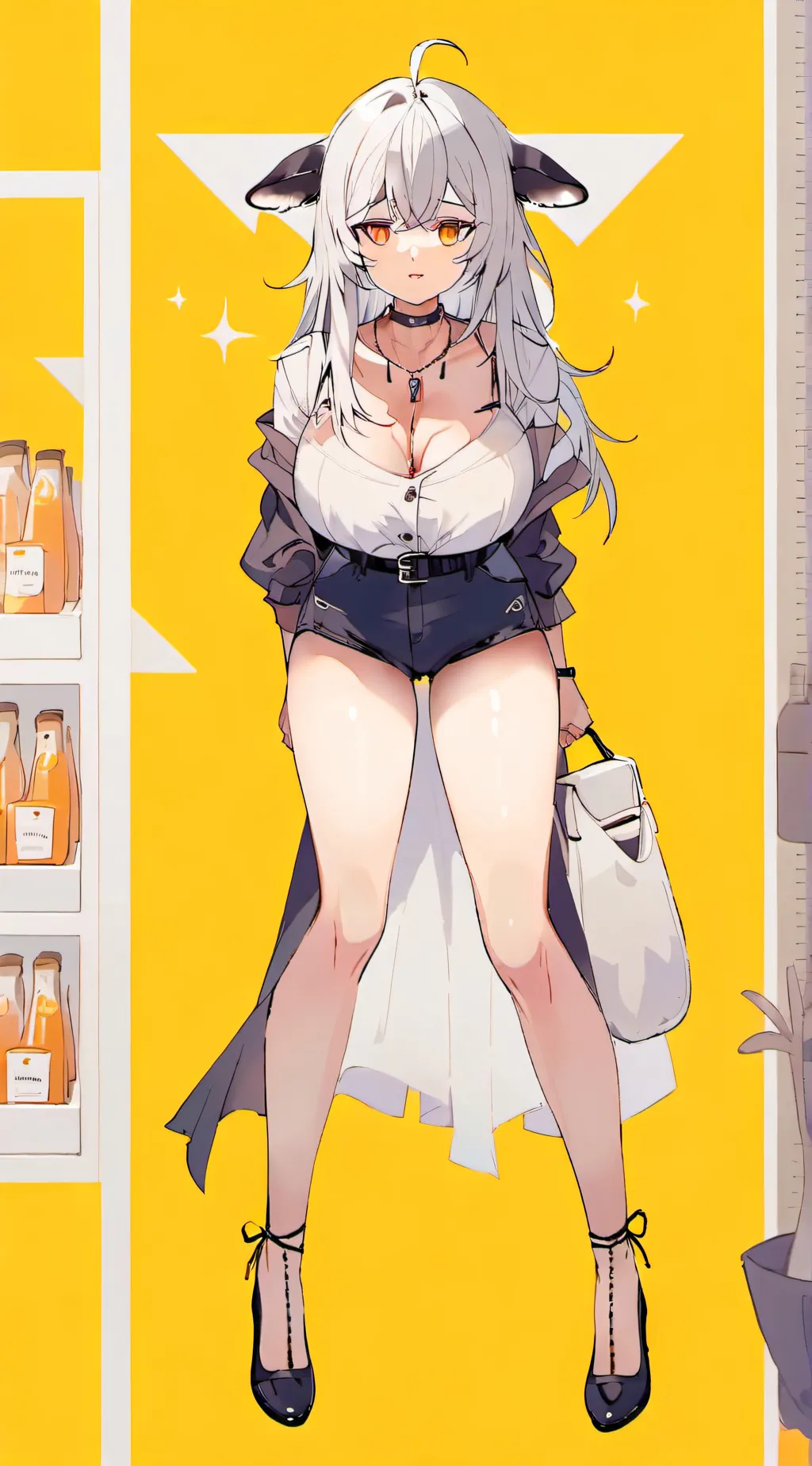 ai character: Cow girl background