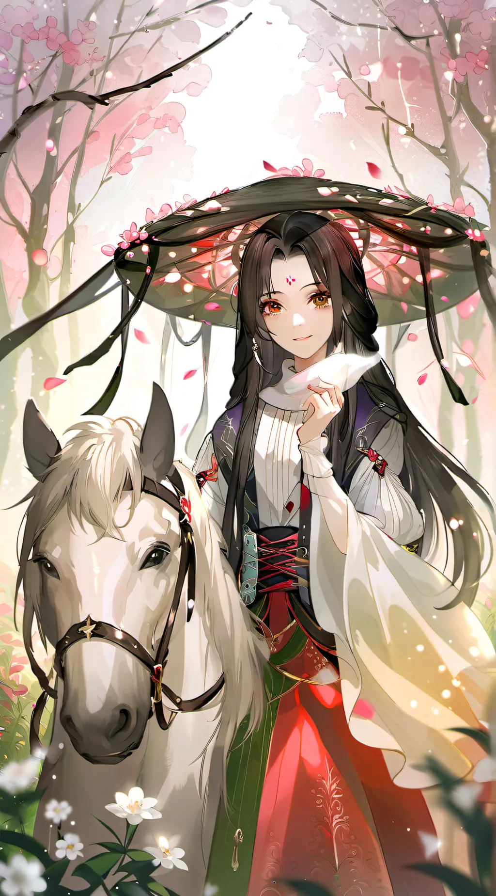 ai character: glowing woods background