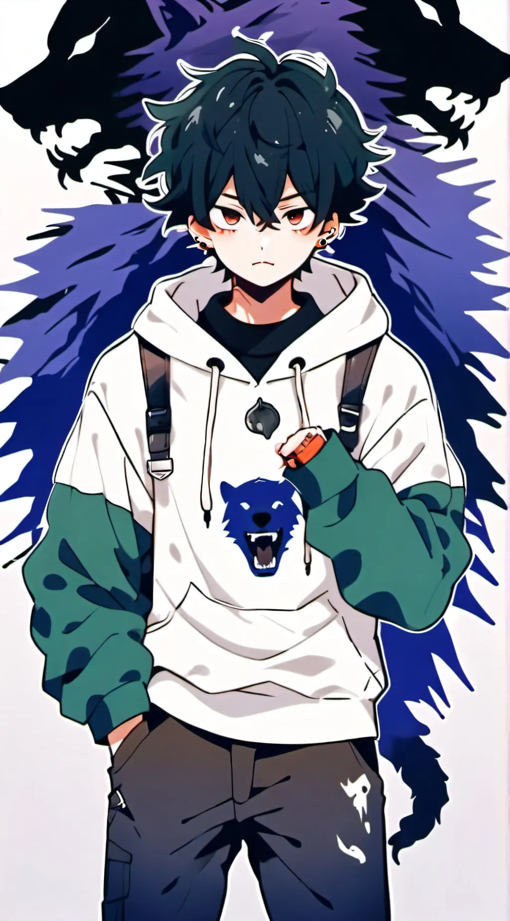 ai character: corrupted glitch background