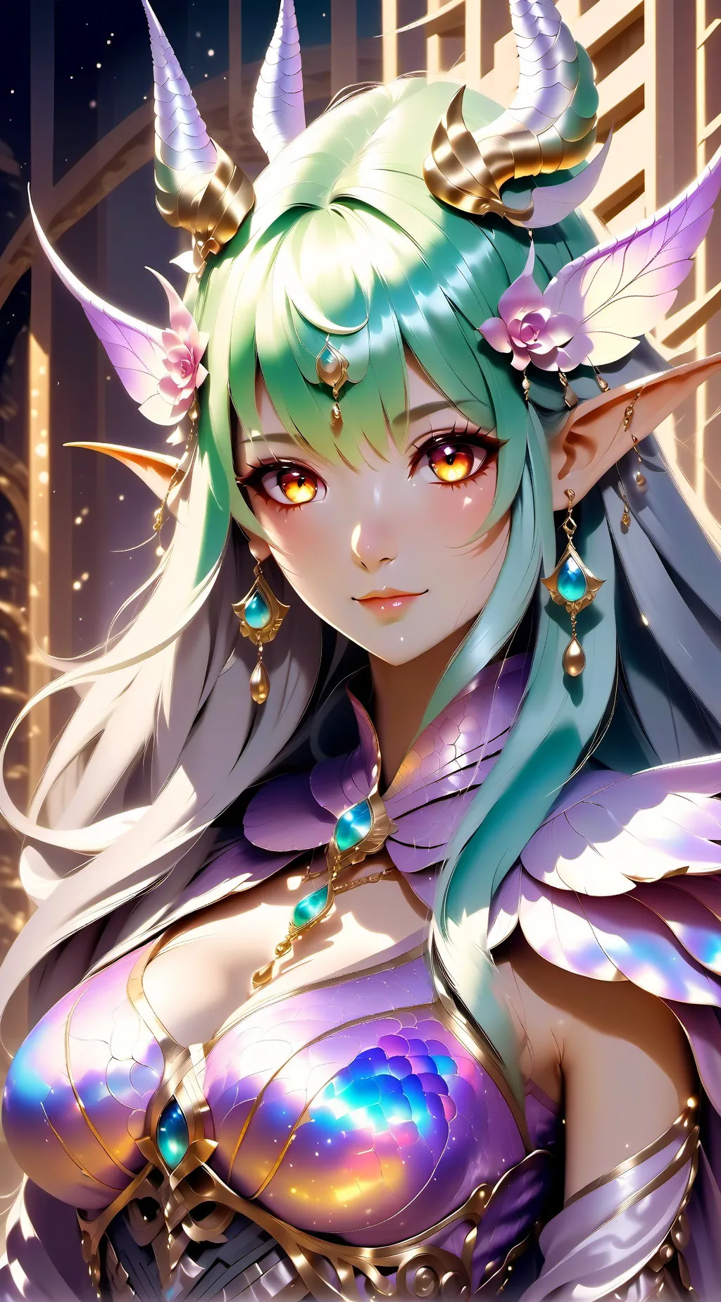 ai character: goddess of fruits background