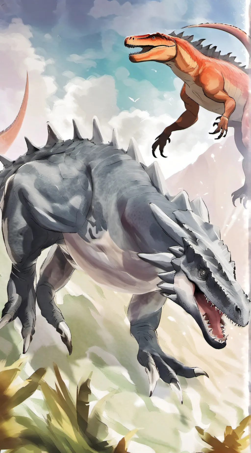 ai character: dinausaur background