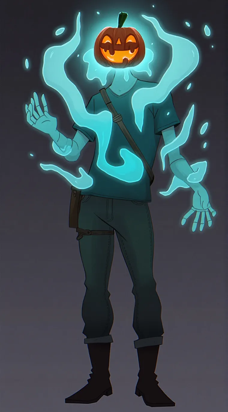 ai character: pumpkin  background