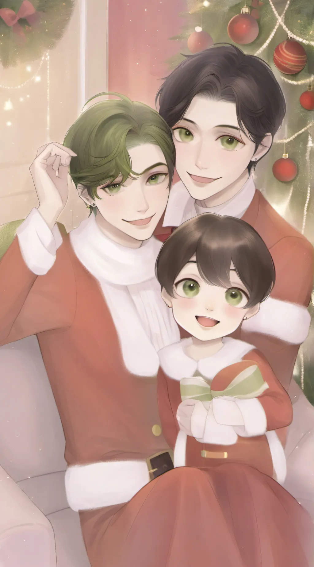 ai character: BatJokes family 🎄🎄 background