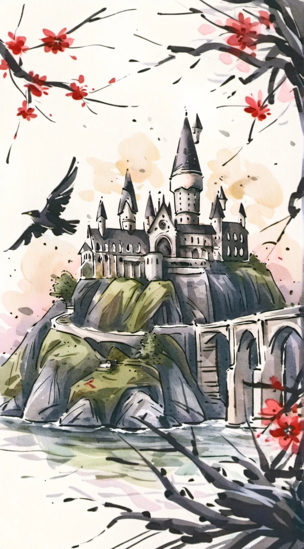 ai character: Hogwarts sad 2 background