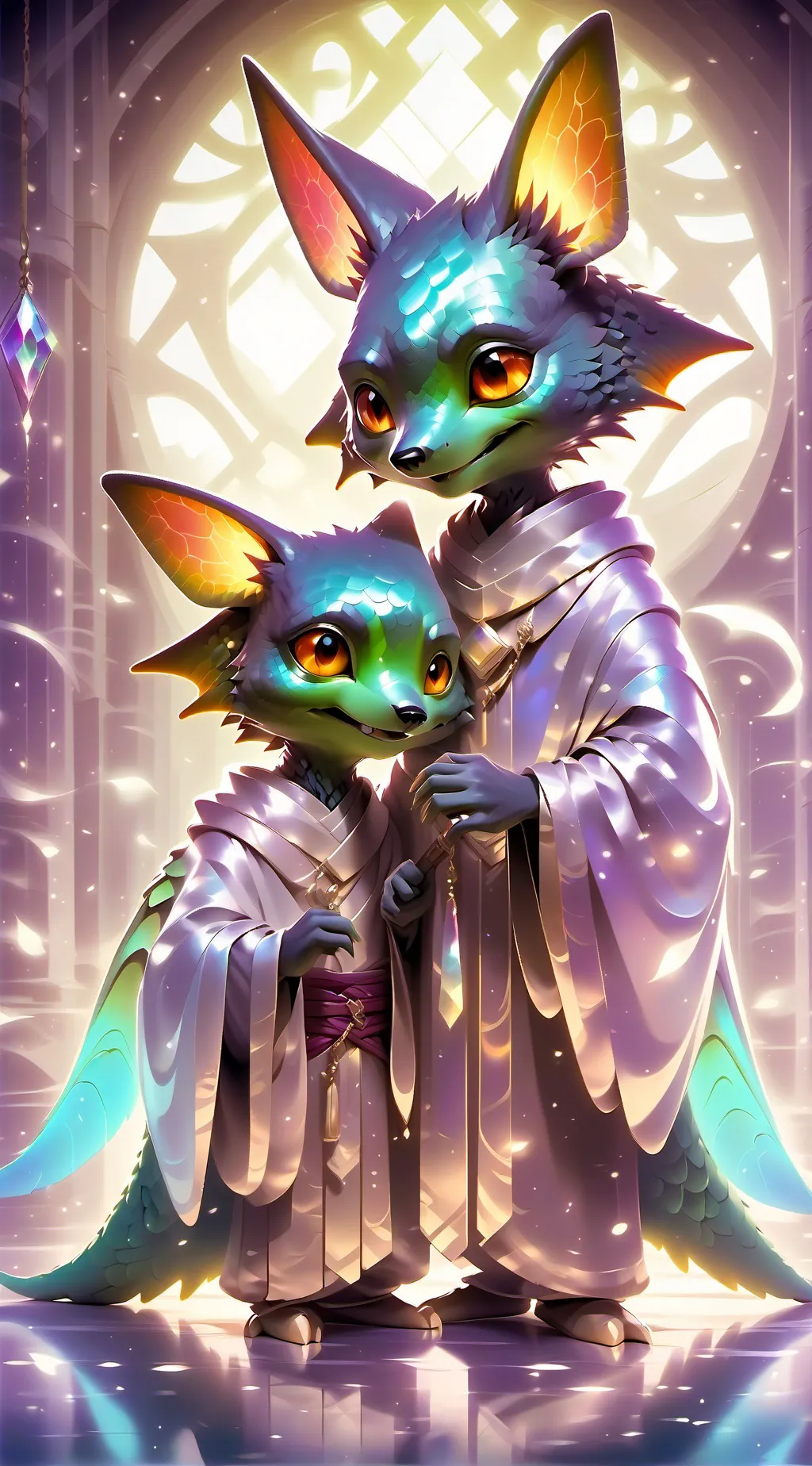 ai character: radio apple background