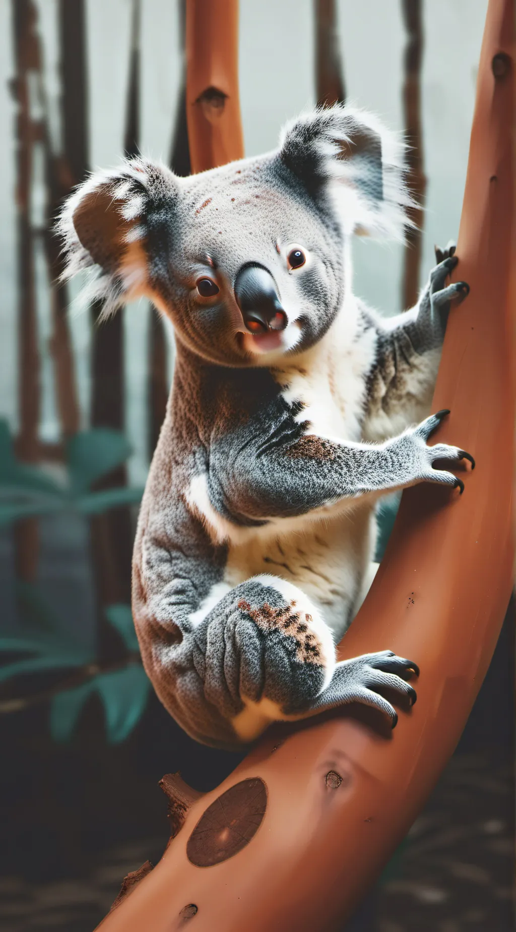 ai character: koala  background