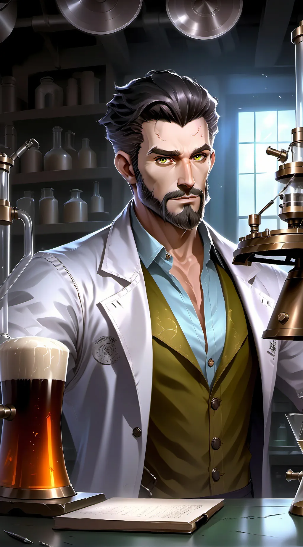 ai character: Professor Percival Percarbonate background