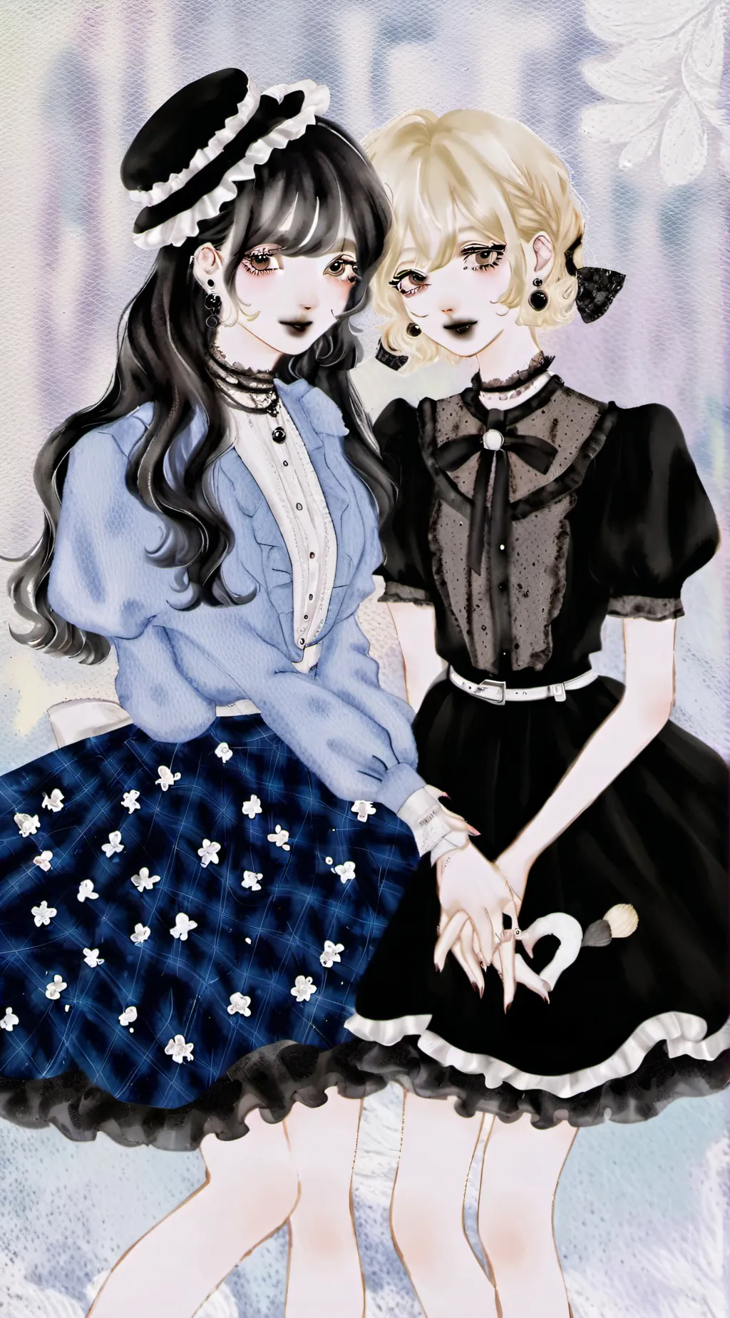 ai character: Sophie+Tiffany  background