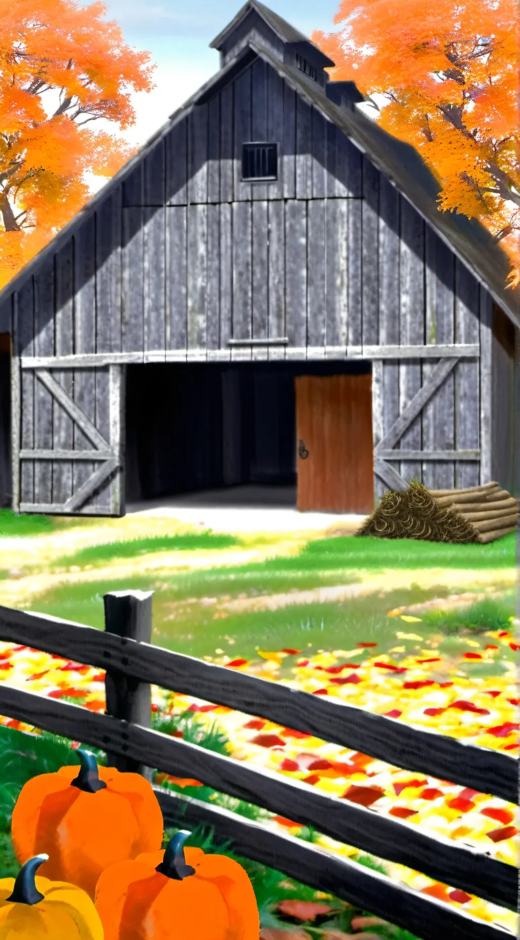 ai character: Wcue Hw barn! background