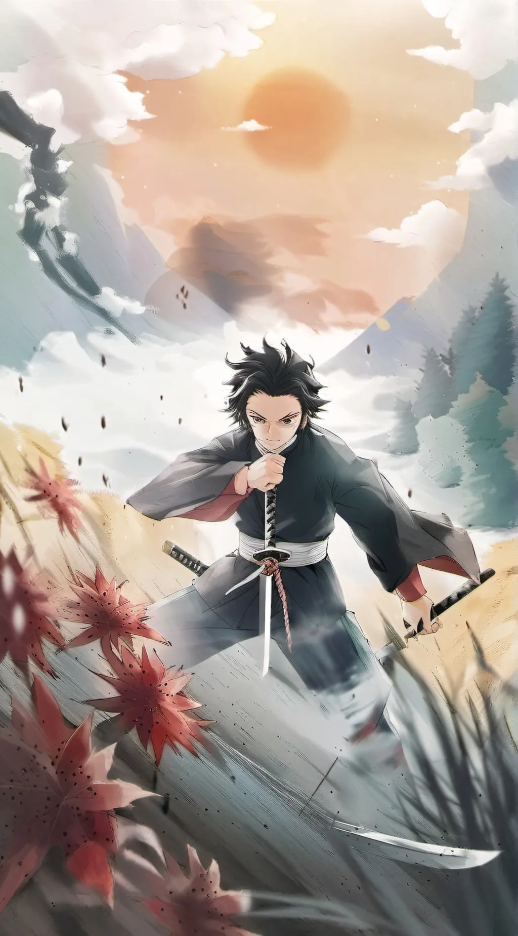 ai character: demon slayer background