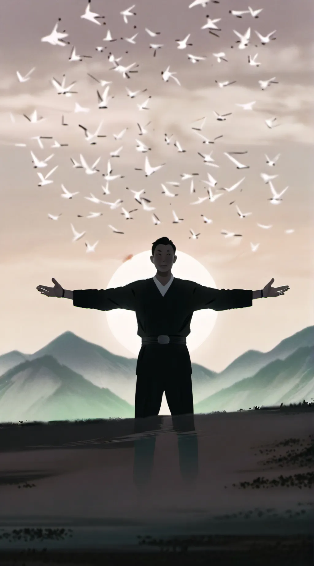 ai character: IM BACK!  background