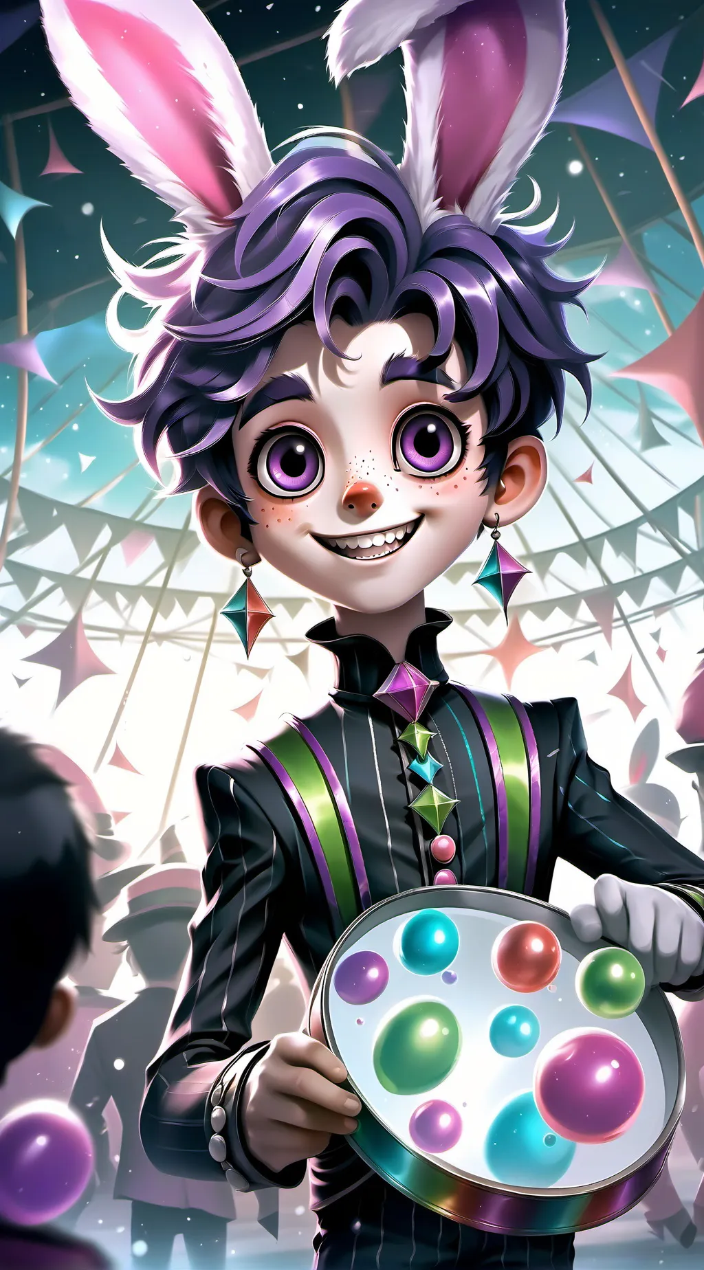 ai character: Jax the Purple Tri background