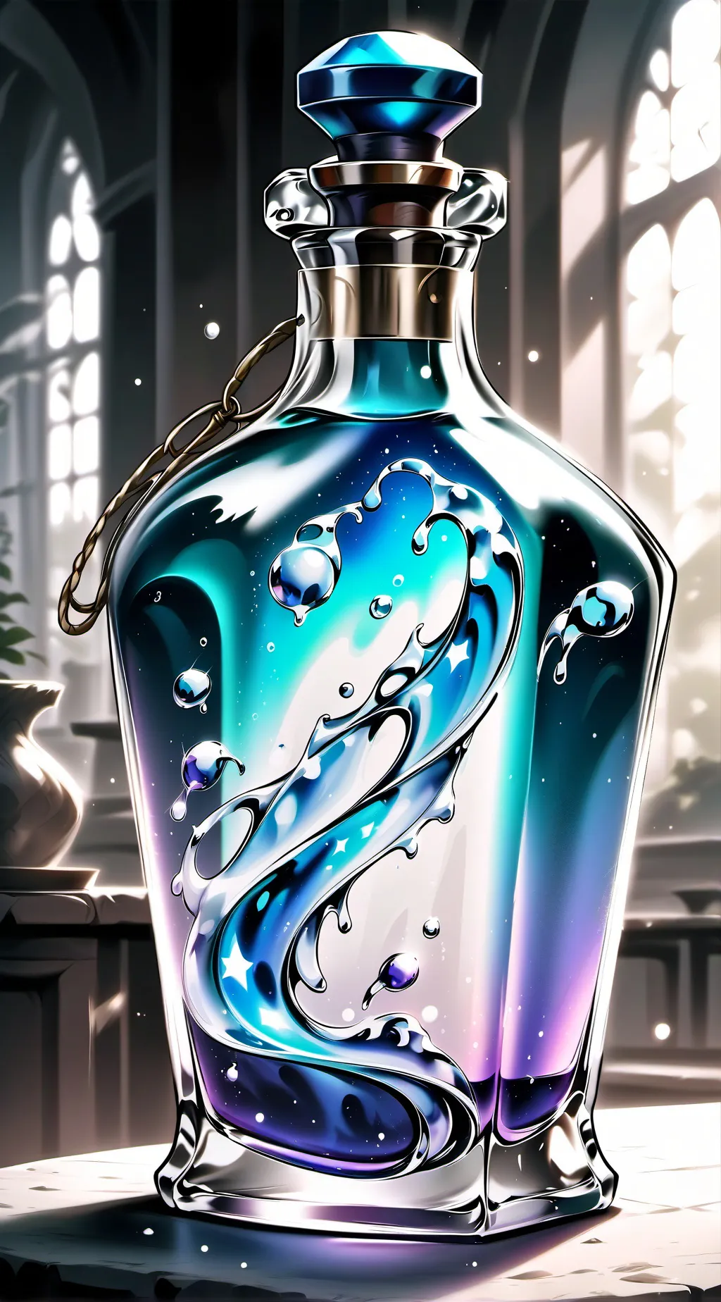 ai character: Ice potion background