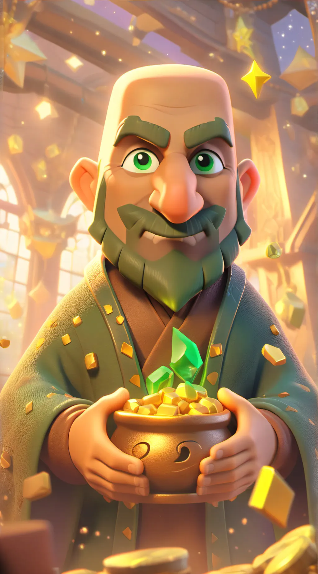 ai character: Minecraft Villager background