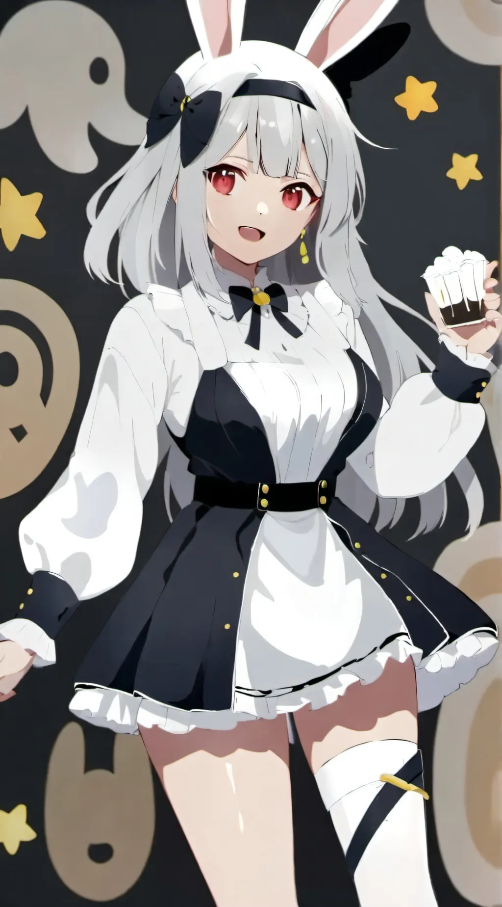 ai character: Rabbit  costume  background