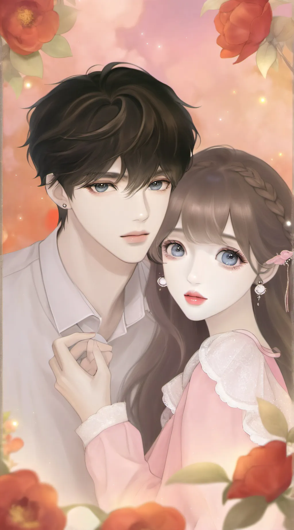 ai character: Evertt and ella  background