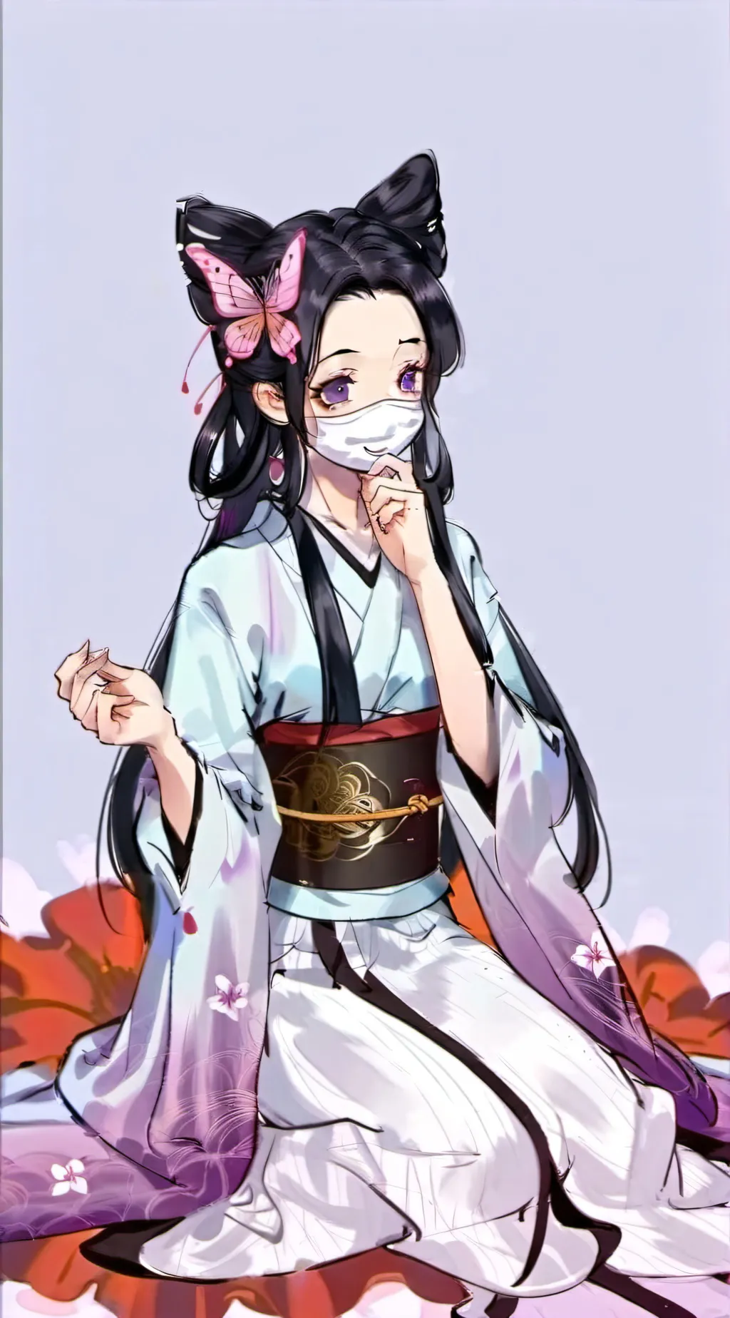 ai character: Nezuko kamdo  background