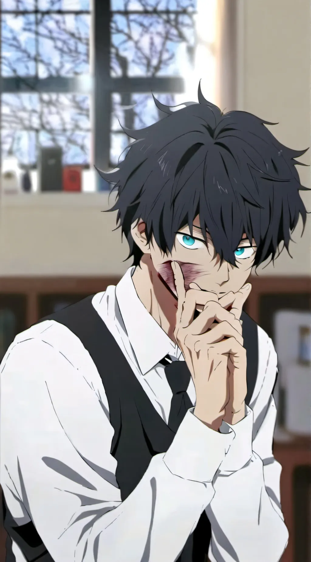 ai character: Dabi  background