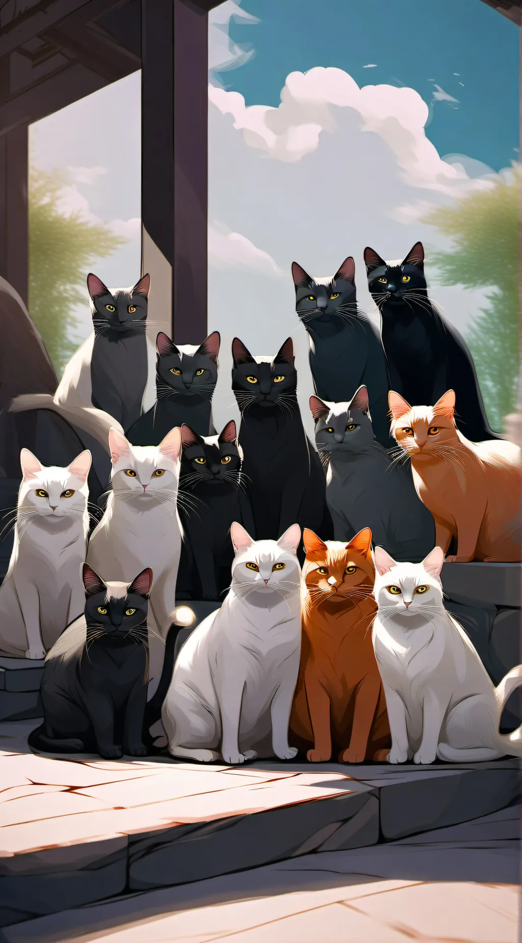 ai character: 🩵kitten crew!!🩷 background