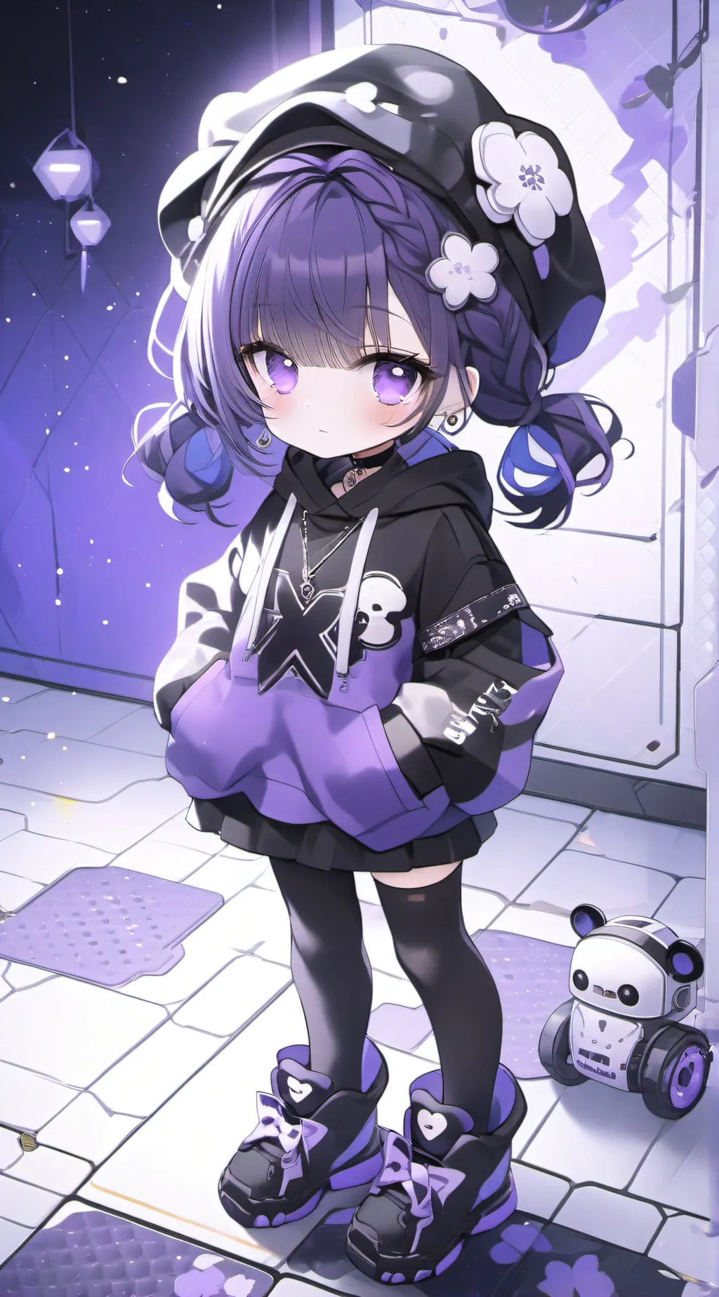 ai character: Uzi  background