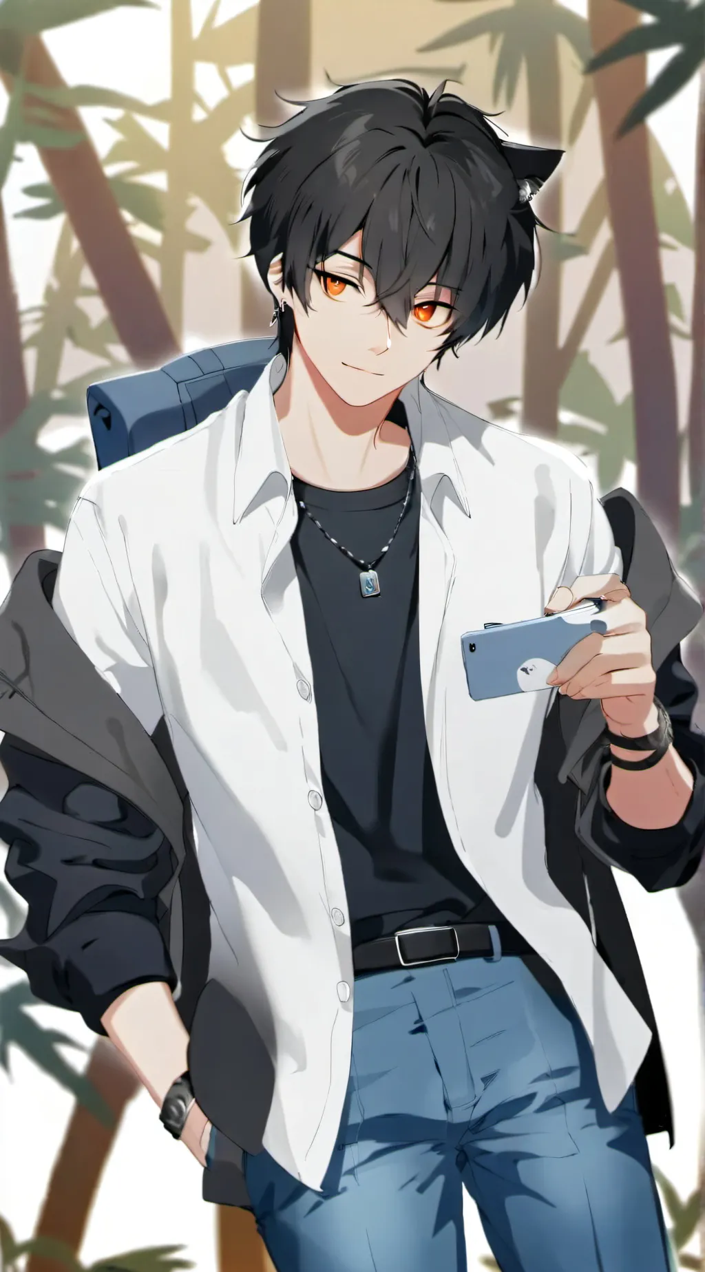 ai character: you h. cat h human background