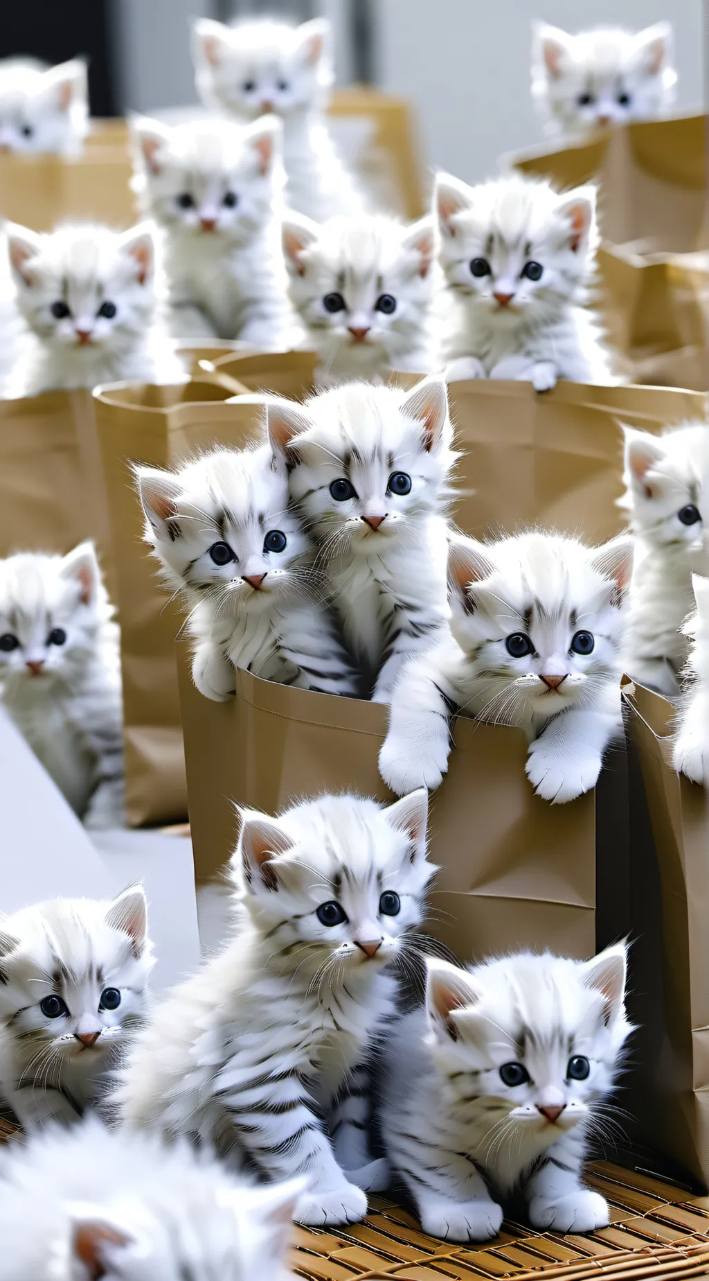 ai character: Kitten bag background