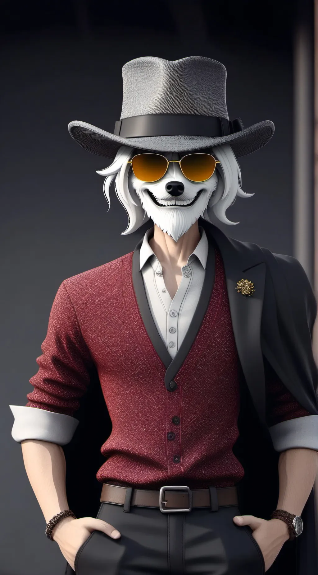 ai character: DogMan background