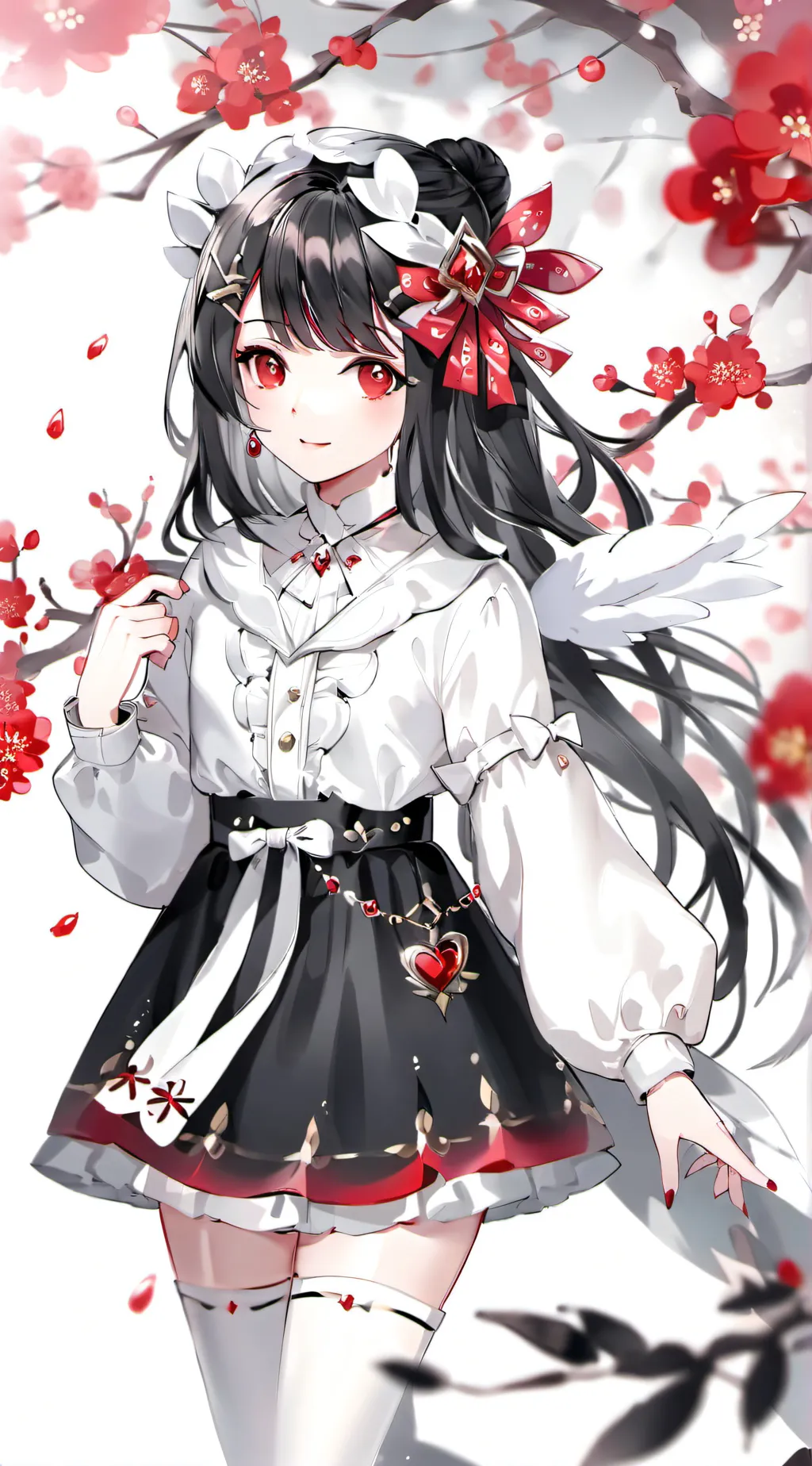 ai character: flower background