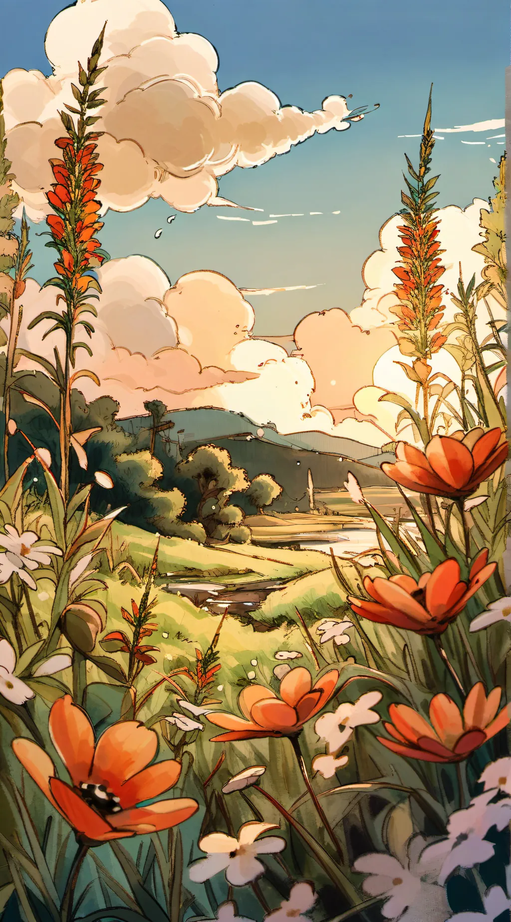 ai character: grass background