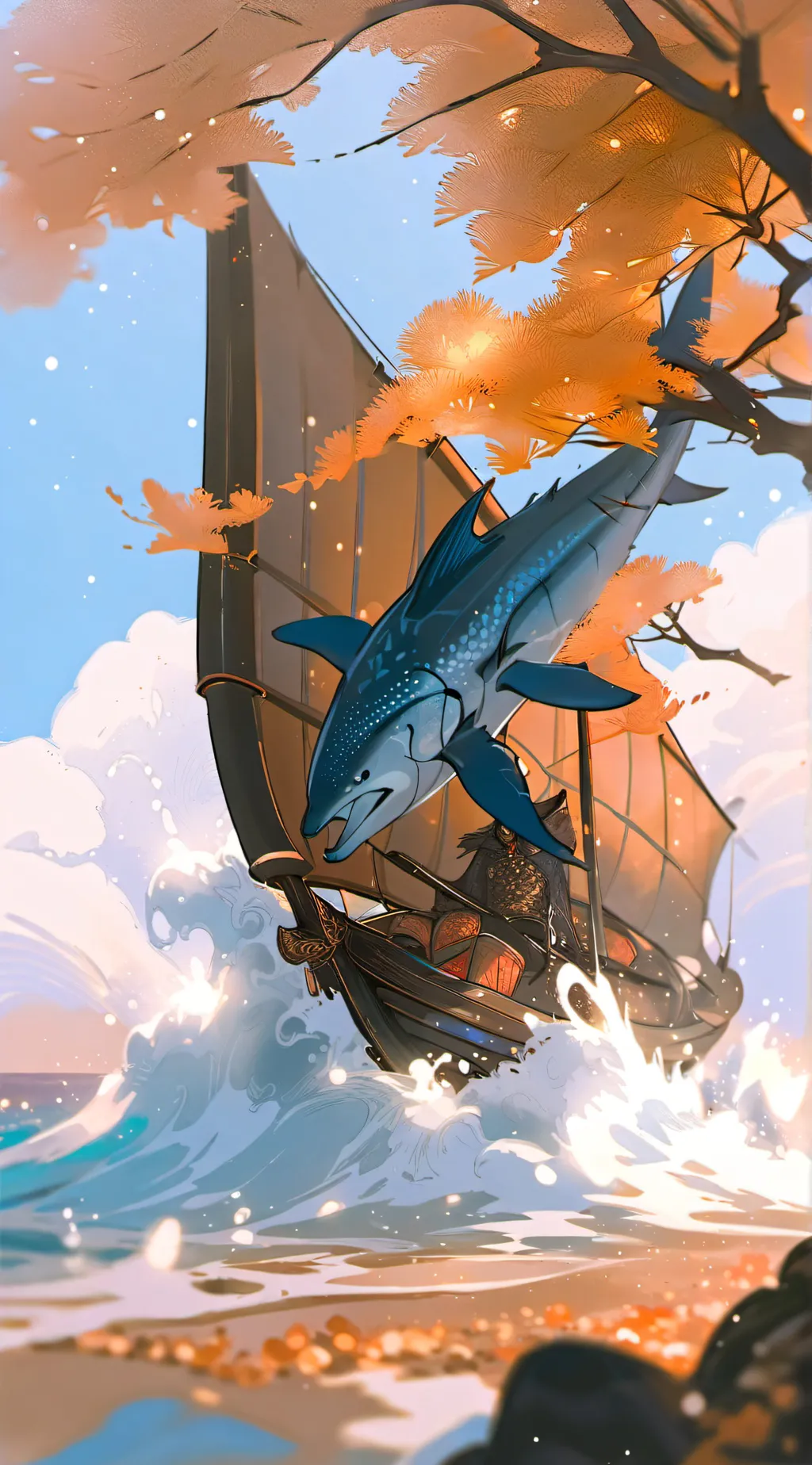 ai character: sea monster crew background