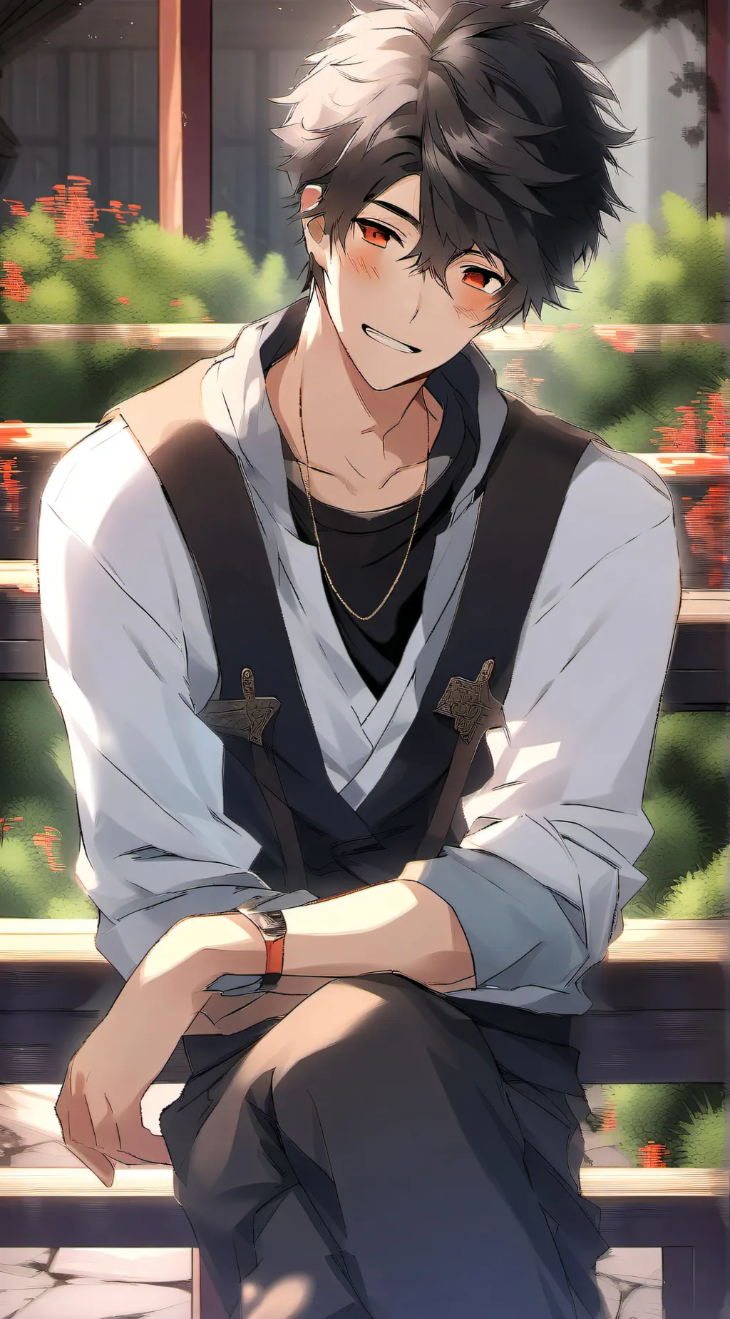 ai character: gay boy background