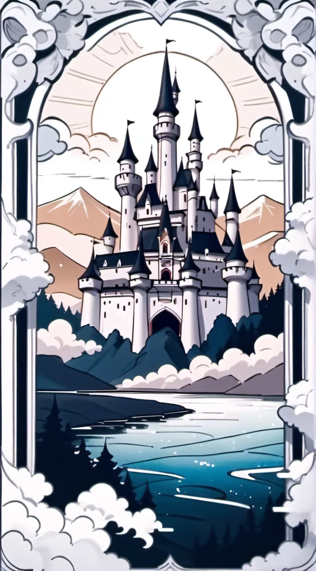 ai character: ⬜Angel and Demon⬛ background