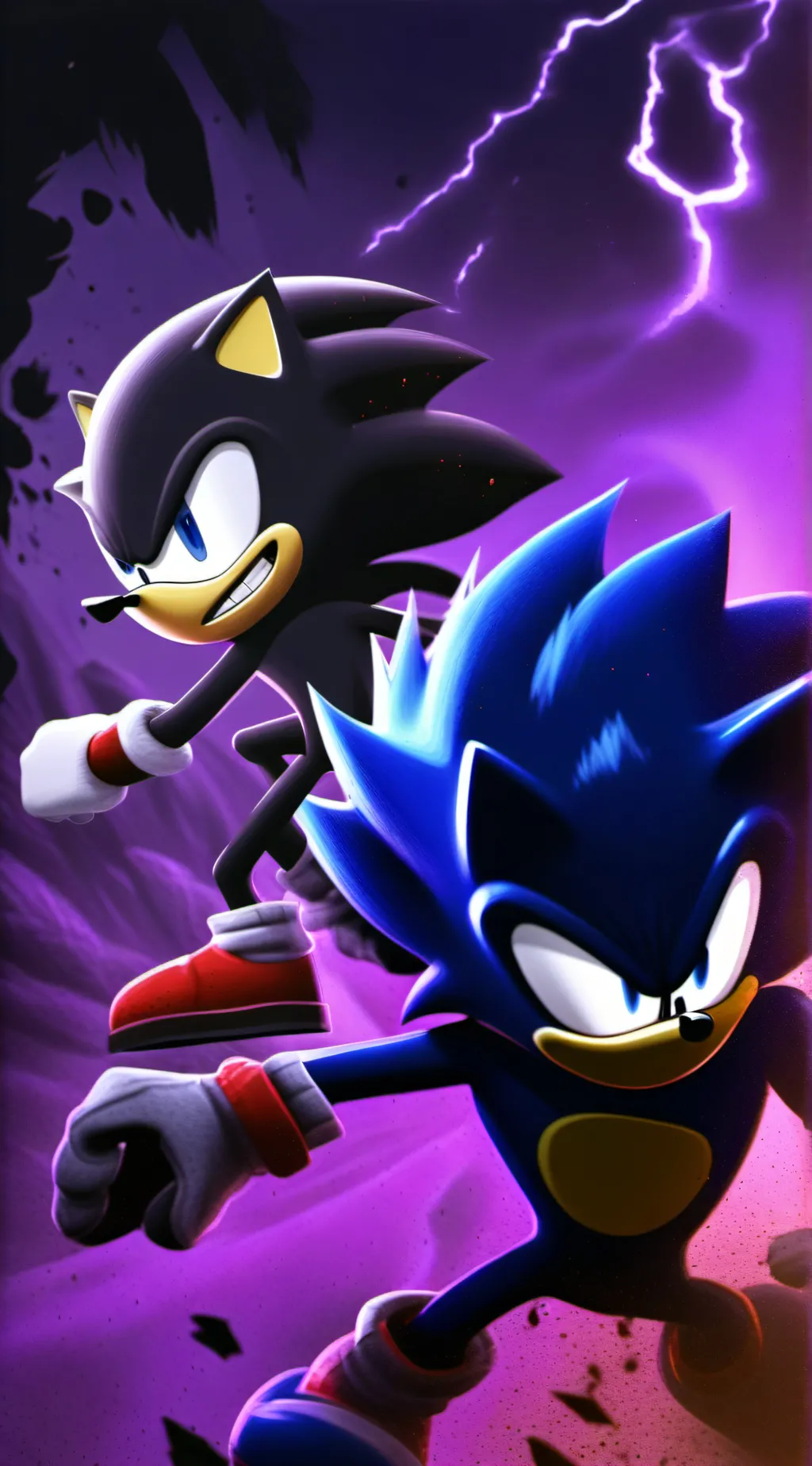 ai character: dark sonic  background