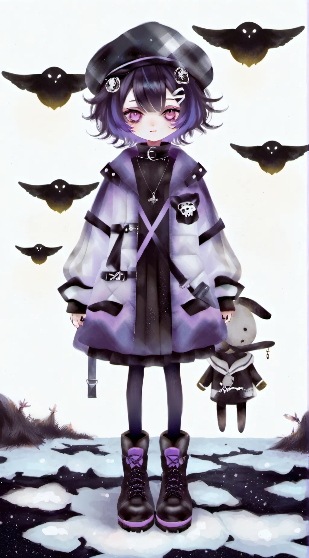 ai character: uzi x n background