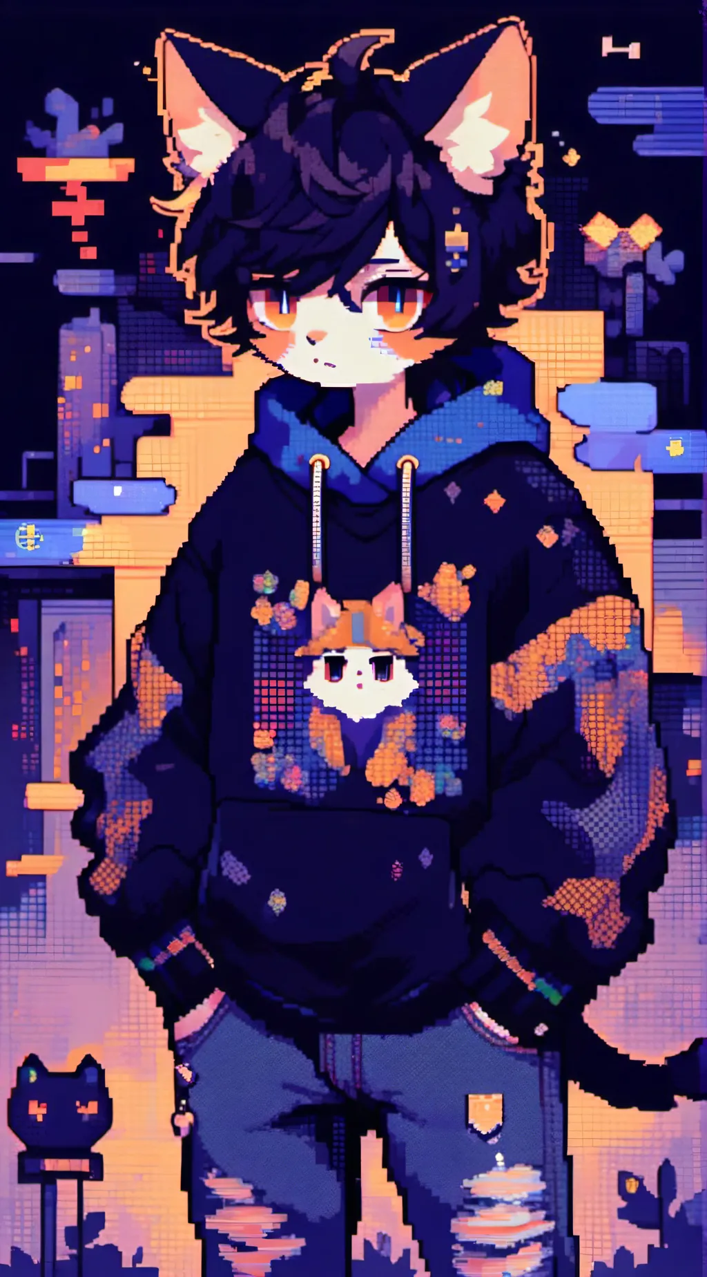 ai character: Calico background