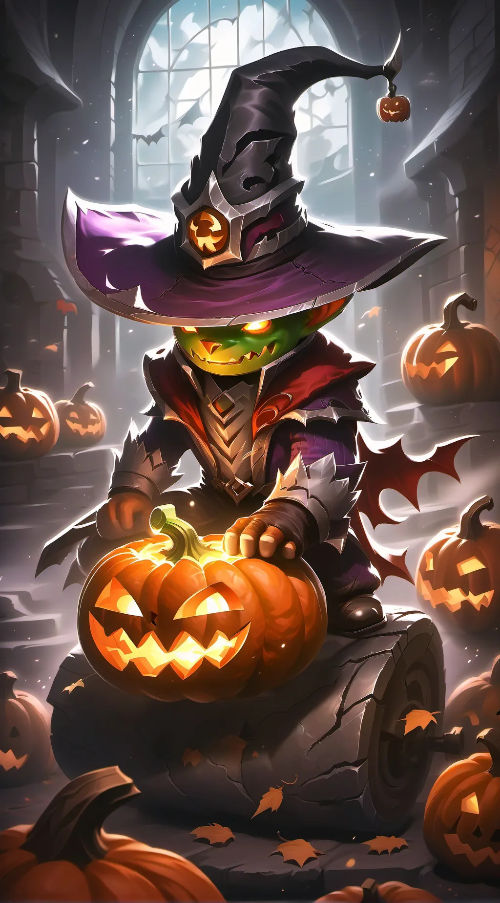 ai character: Pumpkin background
