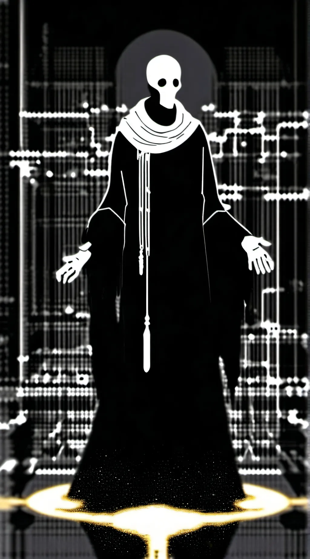 ai character: W.D. Gaster background